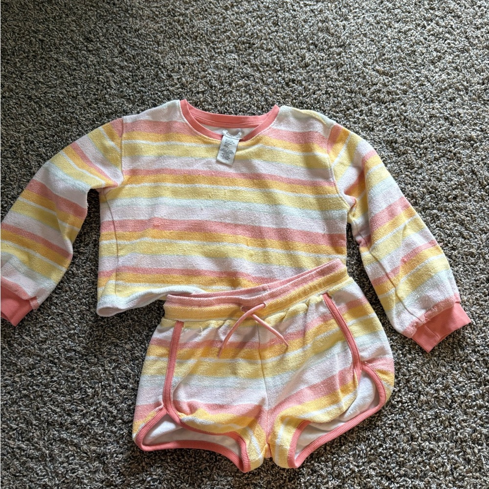 Haute Hippie Kids Matching Set - Pink, Yellow, White